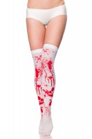 Blut-Stockings weiss/rot